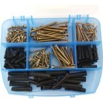 Sada univerzálních vrutů a hmoždinek, 215 ks – Zbozi.Blesk.cz