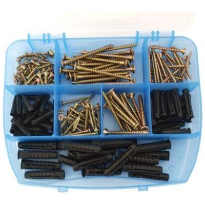 Sada univerzálních vrutů a hmoždinek, 215 ks – Zbozi.Blesk.cz