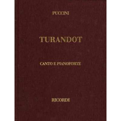 Giacomo Puccini Turandot tvrdá plátěná vazba noty na zpěv, klavír