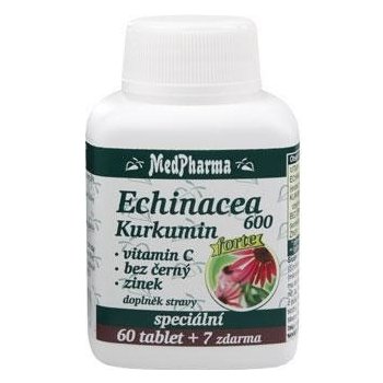 MedPharma Echinacea 600 Forte kurkumin vit. C bez černý zinek 67 tablet