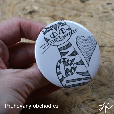 Kočičí - button neboli placka – Hledejceny.cz
