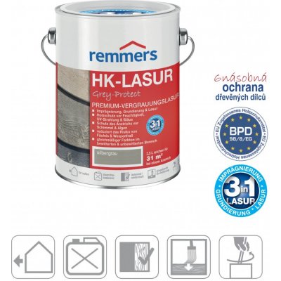 Remmers HK Lasur 0,75 l vodově šedá – Zbozi.Blesk.cz