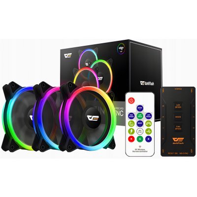 Darkflash DR12 Pro 3v1 ARGB 120x120 černá – Zboží Živě