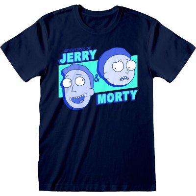 Rick And Morty tričko Jerry And Morty modrá – Zboží Mobilmania