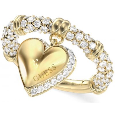 Guess pozlacený prsten Srdce By Your Side JUBR06077JWYG – Hledejceny.cz