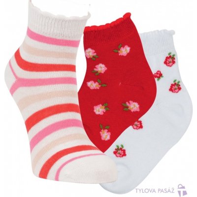 RS Dívčí zkrácené bavlněné vzorované ponožky mix barev – Zboží Mobilmania