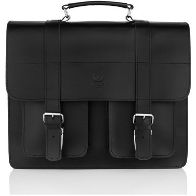 Paolo Peruzzi Kožená pánská aktovka přes rameno černá SKL – Zboží Dáma
