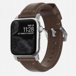 Nomad Traditional Band kožený řemínek se stříbrnými detaily pro Apple Watch Ultra 49mm 8/7 45mm/6/SE/5/4 hnědá NM1A4RST00 – Hledejceny.cz