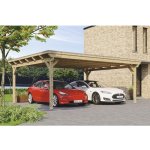 Konsta Přístřešek na auto dvojitý 618 x 500 cm přírodní – Sleviste.cz