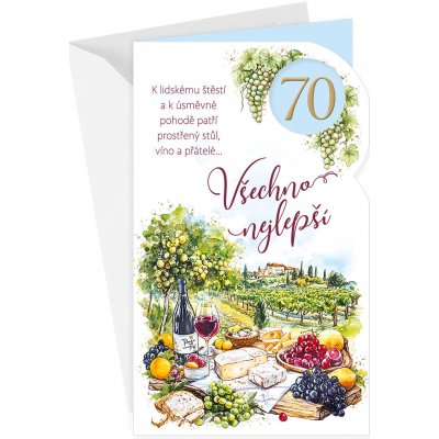 ARGUS Přání k 70.narozeninám 15-6581c70 – Zboží Dáma