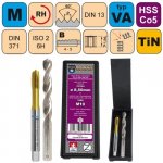 NÁSTROJE CZ Sada str. závitníku /CZZ1660/ HSSCo5 TiN a vrtáku CZ004 HSSCo5 v plastové krabičce CZZ Závit: SD-M5 – Zboží Dáma