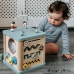 Bigjigs Toys Baby motorická aktivní kostka – Sleviste.cz