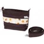 Iridog Pamlskovník & crossbody 2V1 tmavě hnědý s barevnými tlapky 21 x 15 cm – Hledejceny.cz