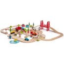 Hop Bigjigs Rail Dřevěná vláčkodráha s venkovskou cestou 80 dílů