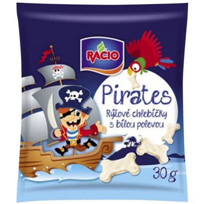 Racio pirates rýžové chlebíčky s bílou polevou 30 g – Sleviste.cz