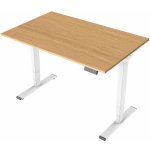 DELSO Elektrický výškově nastavitelný stůl MIDJUSTER - 140 cm, 80 cm, Bílá, Dub Vicenza – Sleviste.cz