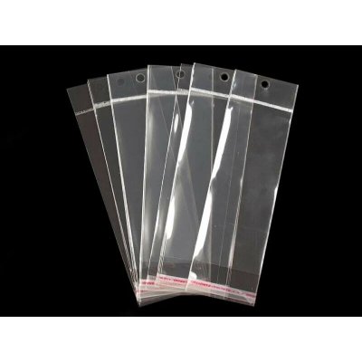 Celofánové sáčky 6x15 cm s lepicí lištou a závěsem 100ks/bal – Hledejceny.cz