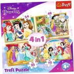 TREFL Disney princezny: Šťastný den 4v1 35,48,54,70 dílků – Hledejceny.cz