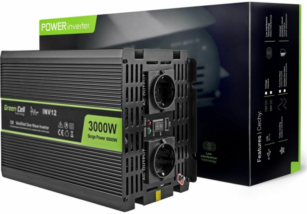 Green Cell INV12 12V/220V, 3000W/6000W