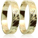 Zlatnictví Zlatíčko Snubní prsteny ze žlutého zlata 04.S35R – Hledejceny.cz