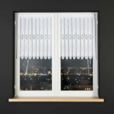 Dekorační metrážová vitrážová záclona IRENA bílá výška 80 cm MyBestHome – Zboží Mobilmania