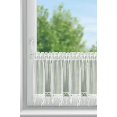 EUROFIRANY KRÁTKÁ ZÁCLONA NA PÁSCE MANUELA 150X40 CM BÍLÁ – Hledejceny.cz