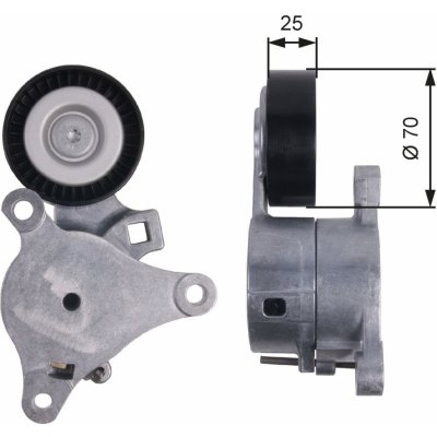 Napínák, žebrovaný klínový řemen GATES T39041 – Zboží Mobilmania