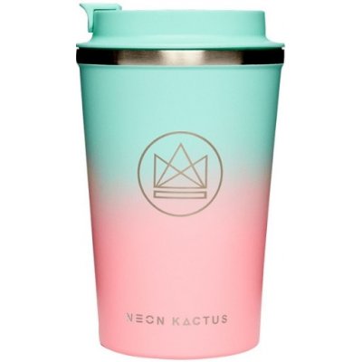 Neon Kactus Designový termohrnek tyrkysovo růžový 380 ml – Zboží Mobilmania