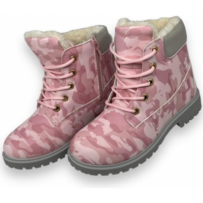 Linshi dívčí zimní boty růžové – Zboží Mobilmania