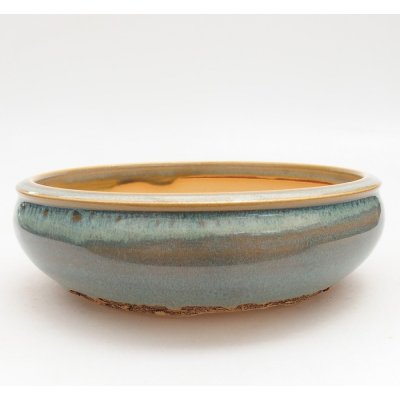 E-bonsai keramická bonsai miska 18,5 x 18,5 x 5,5 cm zelená – Zboží Dáma