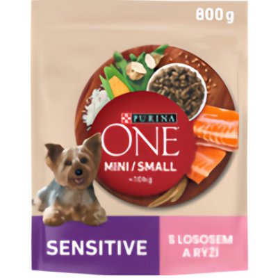 Purina ONE MINI Dog Sensitive s lososem 0,8 kg – Hledejceny.cz