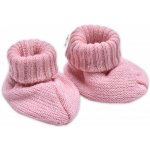 Baby Nellys pletené botičky/capáčky STAR Hand Made pudrově růžové – Hledejceny.cz