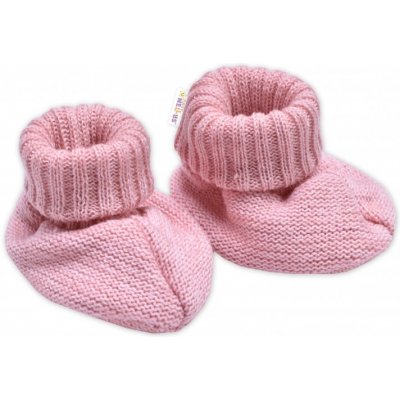 Baby Nellys pletené botičky/capáčky STAR Hand Made pudrově růžové – Hledejceny.cz