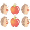 Anděl Přerov, s.ro. Dřevění ježci a jablíčka na kolíčku 4 cm, 6 ks