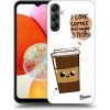 Pouzdro a kryt na mobilní telefon Samsung Picasee silikonové Samsung Galaxy A15 A155F 4G Cute coffee černé