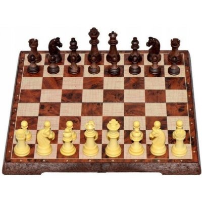 Klasické velké šachy Warcaby Magnetické 2v1 W&K – Zboží Dáma