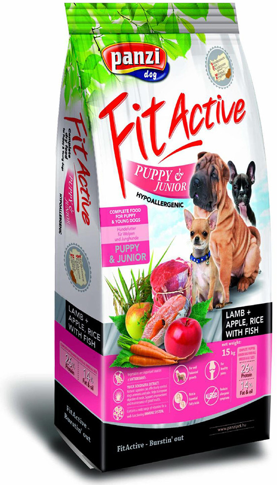 Fit Active Puppy & Junior Lamb & Apple Rice 4 kg