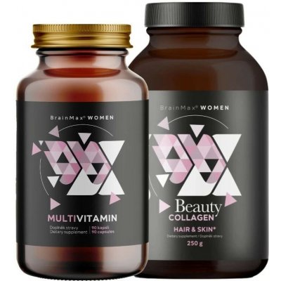 BrainMax Sada pro ženy Multivitamin 90 kapslí + Beauty Fish Collagen 250 g – Hledejceny.cz