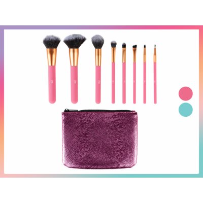 Cien Beauty Sada kosmetických štětců růžová 9 ks – Zboží Dáma