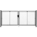 zahradní brána 1500x3600 mm, výplet pletivem PVC, FAB, Antracit – Sleviste.cz