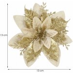 Springos CA0730 VÁNOČNÍ DEKORACE "POINSETTIA" 13X13 CM – Zboží Dáma