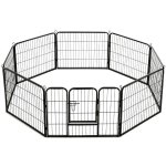 vidaXL Ohrádka pro psy 8 panelů ocelová 60 x 80 cm – Zboží Dáma