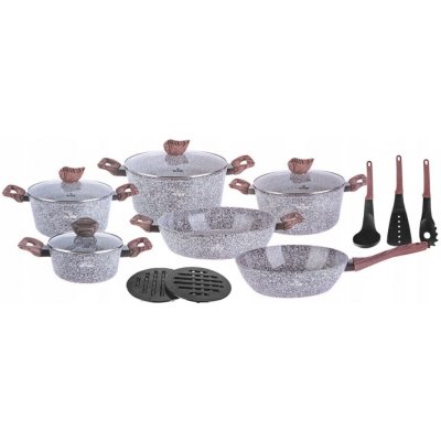 Zilner Sada nádobí s mramorovým povrchem ZL 8519 FOREST MARBLE Series 15 ks – Hledejceny.cz