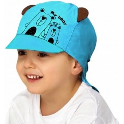 Letní čepice s kšiltem My Bear Baby Nellys tyrkysová – Zboží Mobilmania