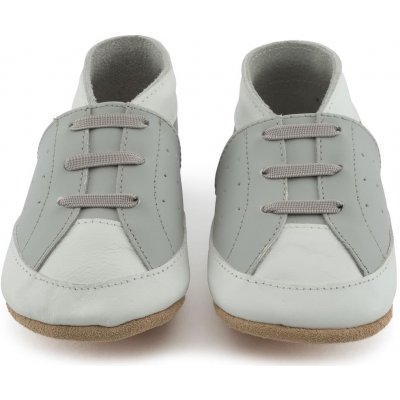 Lait et Miel Kožené capáčky šedé sneakersky Šedá – Zboží Mobilmania
