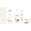 Dove Beauty For All Nourishing Care sprchový gel 250 ml + Invisible Dry antiperspirant deodorant sprej 150 ml + Cream Oil Moroccan Argan Oil toaletní mýdlo 100 g dárková sada