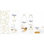 Dove Beauty For All Nourishing Care sprchový gel 250 ml + Invisible Dry antiperspirant deodorant sprej 150 ml + Cream Oil Moroccan Argan Oil toaletní mýdlo 100 g dárková sada – Zbozi.Blesk.cz