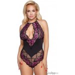 Cottelli Body s fialovým vzorem CURVES – Zboží Dáma