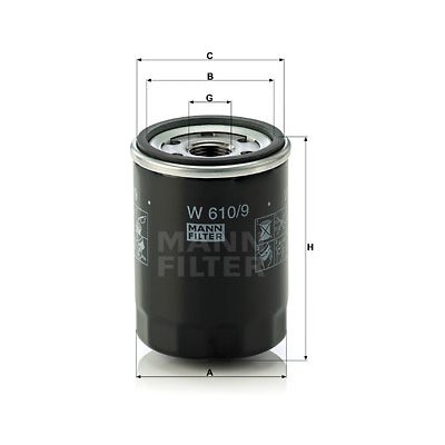 MANN-FILTER Olejový filtr W610/9 – Hledejceny.cz