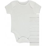 Kojenecké body bílé krátký rukáv sada – Zboží Mobilmania